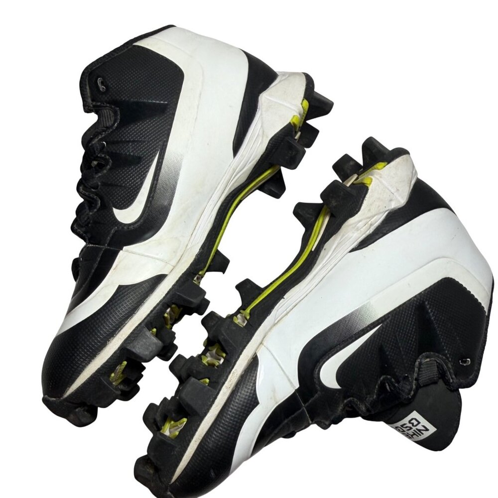 Nike Huarache 11C Youth Baseball Cleats Black White Lightweight Molded Rubber Sp - Picture 9 of 9